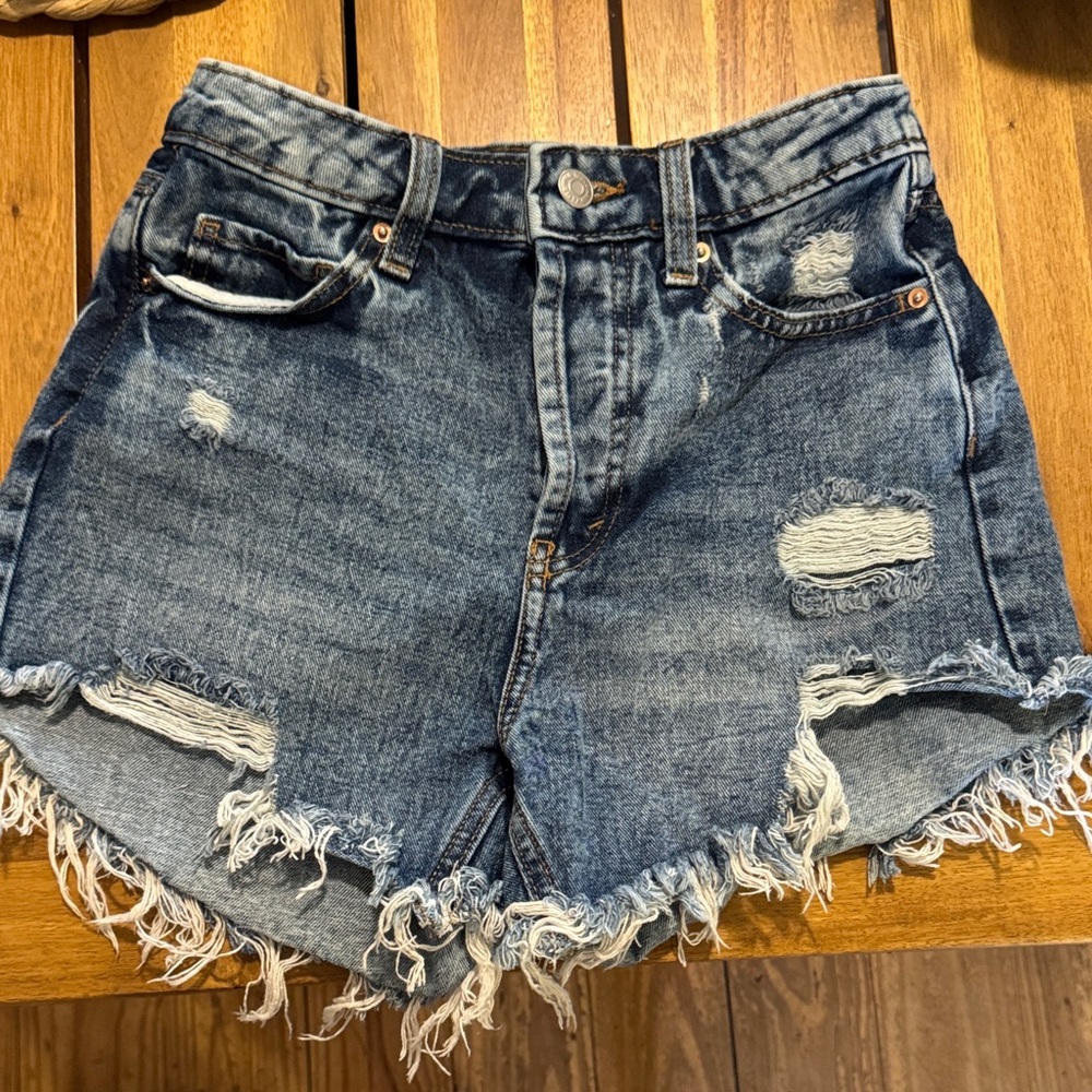 Wild Fable Blue Distressed Jean Shorts
